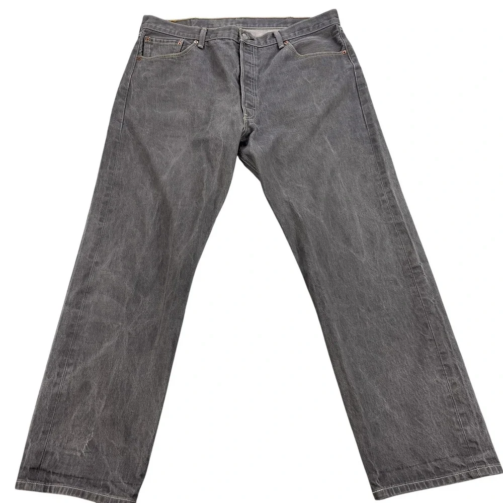 Levis 501XX Jeans Mens 40 Gray Medium Wash Regular Straight Button Fly 40x30